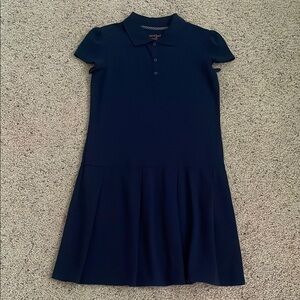 Cat & Jack Navy Blue Pleated Uniform Polo Dress